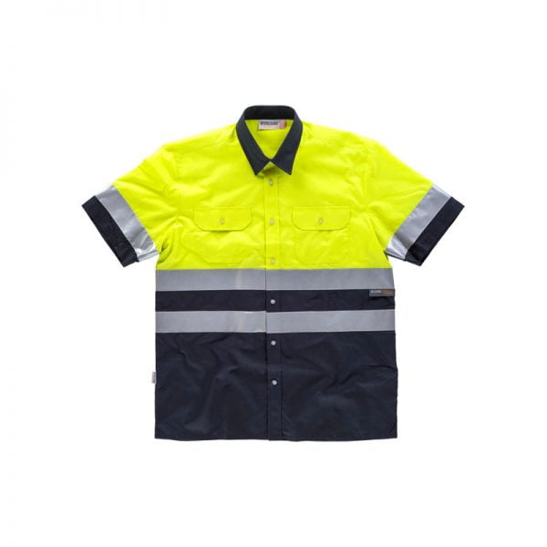 camisa-workteam-alta-visibilidad-c3811-azul-marino-amarillo