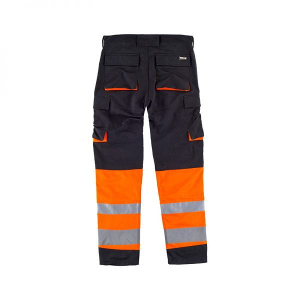 pantalon-workteam-alta-visibilidad-c2918-naranja-fluor-negro