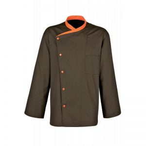 chaqueta-de-cocina-bragard-juliuso-3615-chocolate-naranja