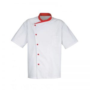 chaqueta-de-cocina-bragard-juliuso-manga-corta-9124-blanco-rojo
